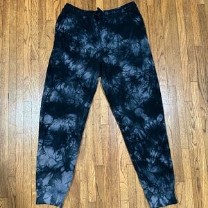 Unisex Dark Blue Tie-Dye Jogger Pants Medium